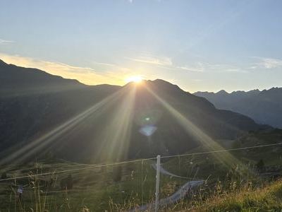 Blick �ber Ischgl und die Berge